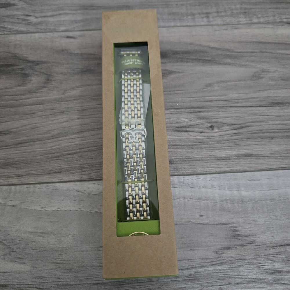 Tory Burch Apple Watch Band Two-Tone Steel Bracelet 38-46mm New - Picture 3 of 11